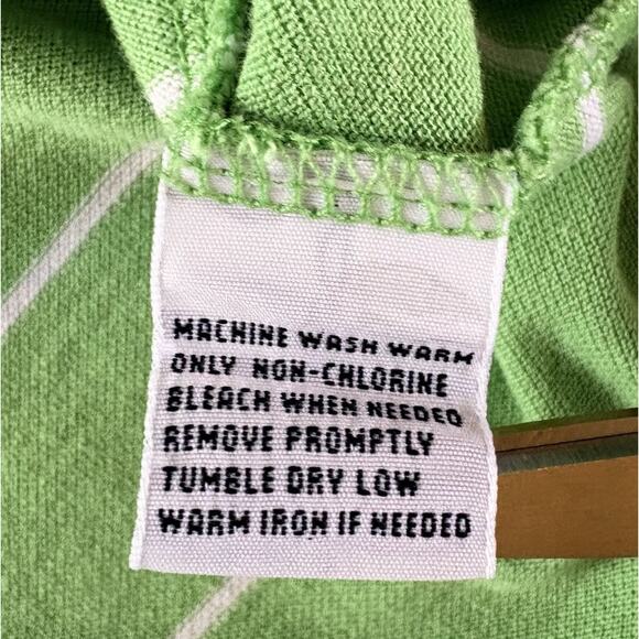 Polo Ralph Lauren Men’s Short Sleeve Polo Shirt Sz Large Green White Striped - Picture 7 of 9